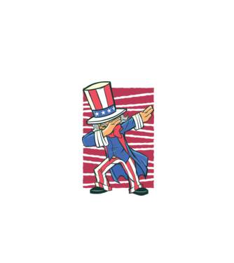 Uncle Sam DAB model alb pe tricou