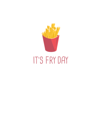 'It''s Fry Day' model negru pe tricou
