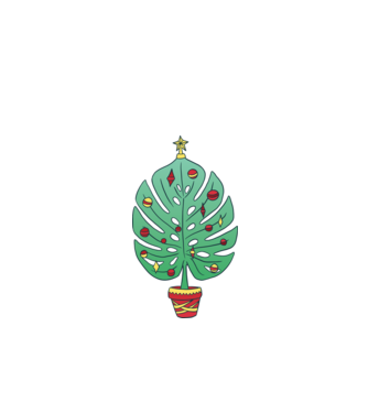 Palmier de Crăciun model verde de măr pe tricou