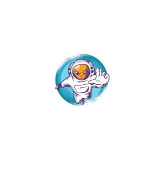 Alien Astronaut model negru pe tricou