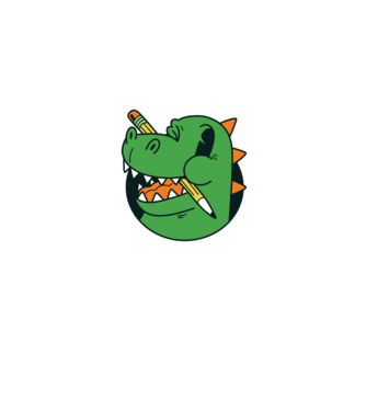 Elev Dinozaur drăguț model gri pe tricou