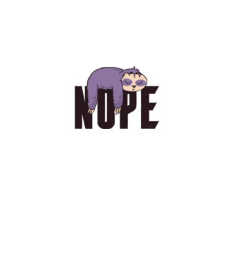 Leneș Nope model alb pe tricou