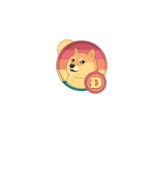 Doge Coin model albastru închis pe tricou