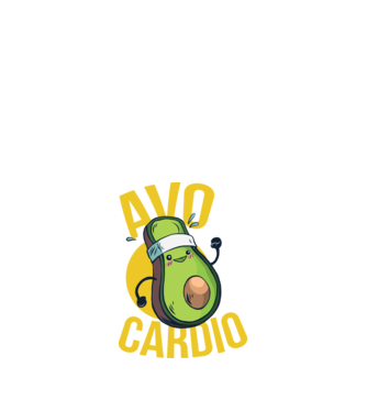 Avo Cardio Antrenament Avocado model albastru închis pe tricou