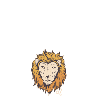 Lion head Horoscope model nisipiu pe tricou
