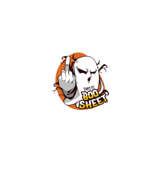 This is Boo Sheet Halloween model negru pe tricou