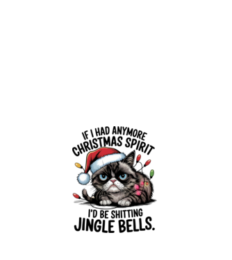 Christmas Spirit Grumpy Cat Alb model alb pe tricou