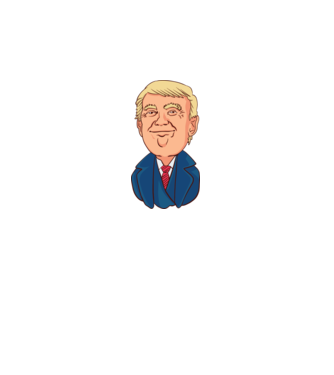 Donald Trump model negru pe tricou