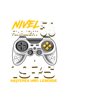 Nivel Finalizat 50 1975 model negru pe tricou