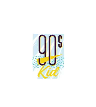 Retro 90s Kid model turcoaz pe tricou
