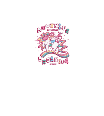 Orice este posibil Unicorn model alb pe tricou