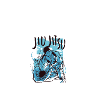 Jiu Jitsu model alb pe tricou