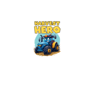 Harvest Hero Tractor model turcoaz pe tricou