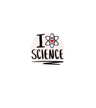 I Love Science știință model negru pe tricou