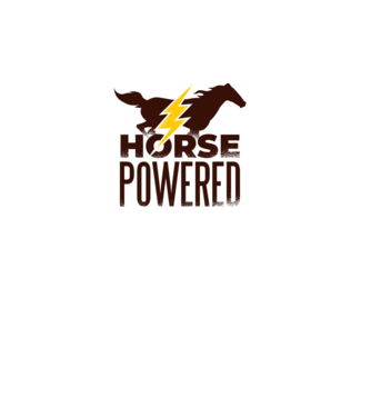 Horse Powered Cal-putere tricou călăreț model gri pe tricou