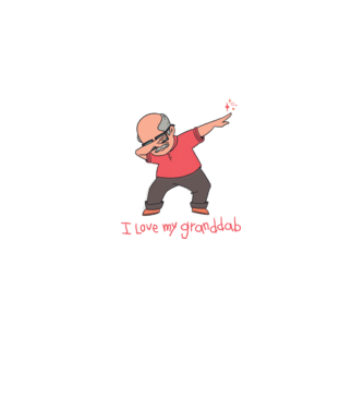 Îl iubesc pe bunicul meu model alb pe tricou