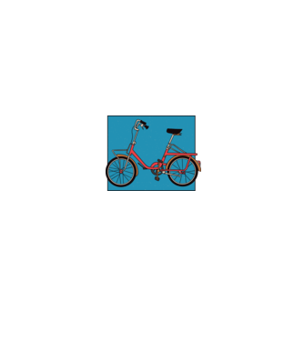 Bicicletă Camping model alb pe tricou