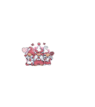 Pink christmas Gnomes model alb pe tricou