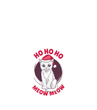 Ho Ho Ho Ho Ho Ho Ho Meow Meow Crăciun cu pisică model nisipiu pe tricou