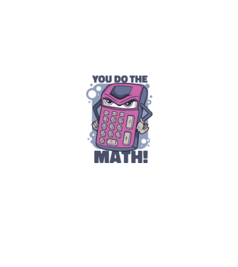 Calculator Furios model alb pe tricou