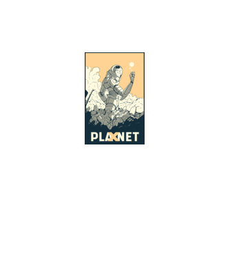 Planet X model gri pe tricou