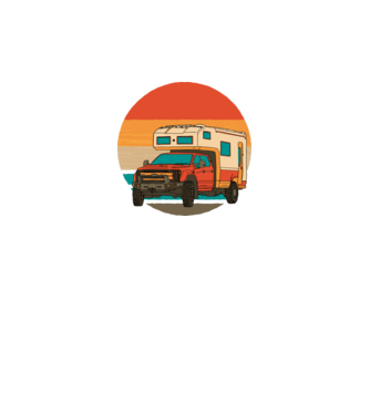 Campervan Retro model negru pe tricou