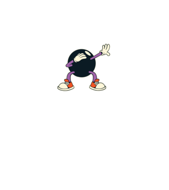 Bowling DAB model negru pe tricou