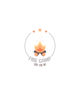 Fire Camp est. 15k BC model negru pe tricou