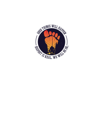 Bigfoot is real model alb pe tricou