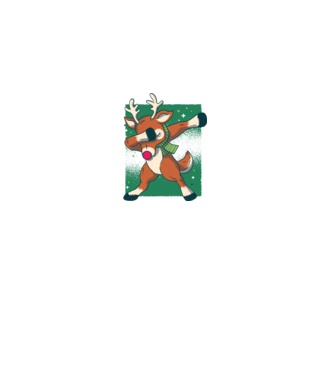 Rudolph DAB model alb pe tricou