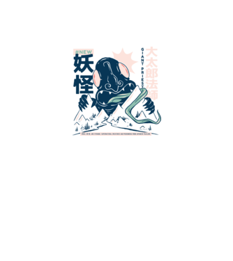 Daidarabotchi Yokai Anime model alb pe tricou