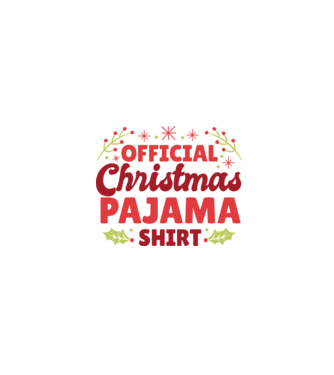 Pijama de Crăciun model alb pe tricou