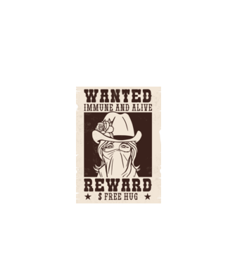 Afiș Wanted - Îmbrățișări gratuite model roșu pe tricou
