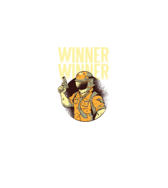 Winner Winner Chicken Dinner PUBG tricou model negru pe tricou