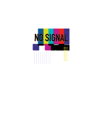 No Signal TV Eroare de transmisie model negru pe tricou