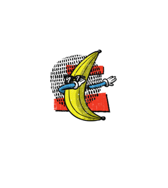 Banană DAB model roz deschis pe tricou