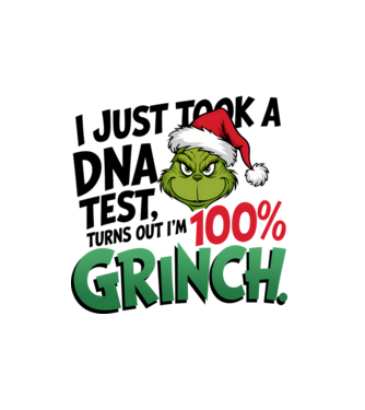 Grinch DNA test model alb pe tricou