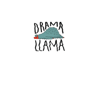 Dramă Lama model alb pe tricou