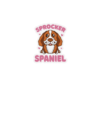 Sprocker Spaniel model albastru închis pe tricou