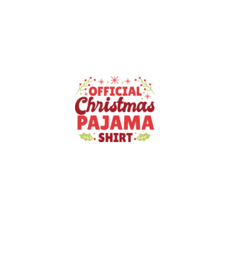 Pijama de Crăciun model alb pe tricou