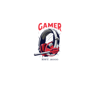 Gamer est. 2000 model alb pe tricou