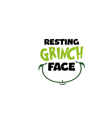 Resting Grinch face model alb pe tricou