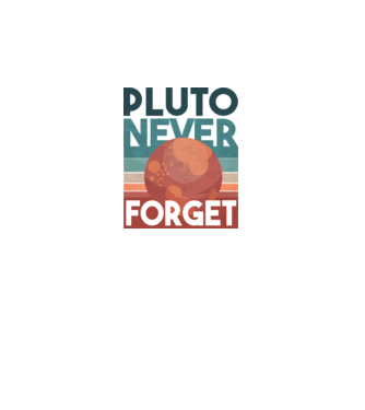 Pluto never forget model negru pe tricou
