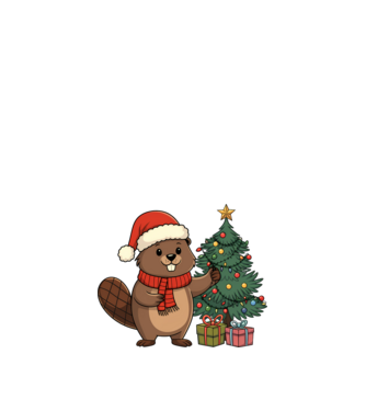 Bober Kurwa Christmas 2 model alb pe tricou