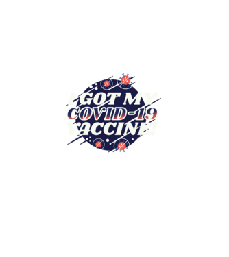 I got my Vaccine model albastru deschis pe tricou