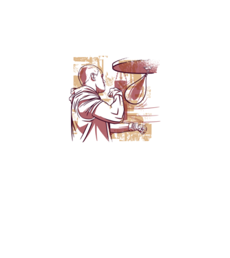 Pugilist model alb pe tricou