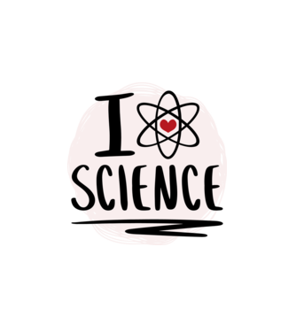 I Love Science știință model alb pe tricou