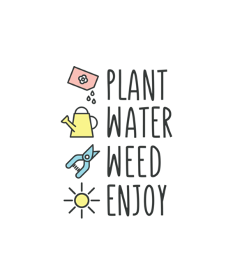 Plant Water Weed Enjoy model alb pe tricou