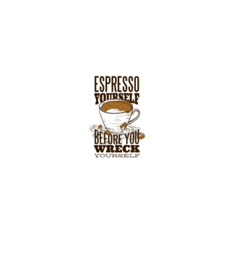 Espresso Yourself cu Cafea model mentă pe tricou