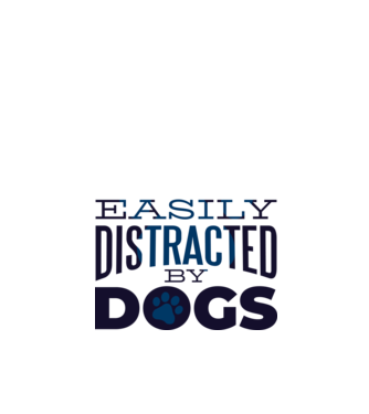 Easily Distracted By Dogs Tricou cu Câine amuzant model turcoaz pe tricou